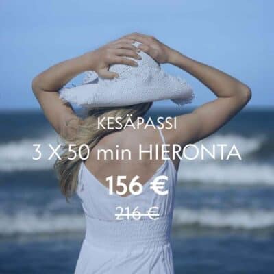Kesäpassi 3x50 min hieronta (sis. Kantamaksu)