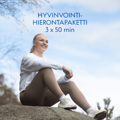 Hyvinvointi-hierontapaketti 3x50 min (sis. Kantamaksu)