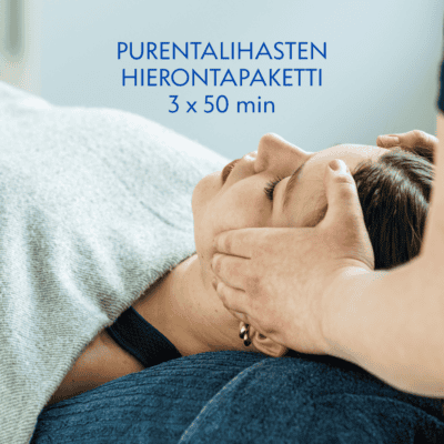 Purentalihashieronnan paketti 3x50 min (sis. Kantamaksu)