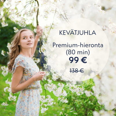 Kevätjuhla 2026: Premium-hieronta 80 min sis. Kanta-maksu